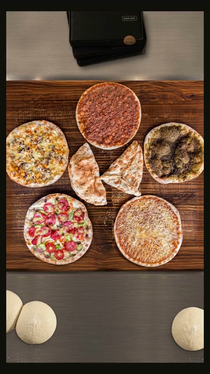 A stylised Dough Boss film of Mediterranean flatbreads and a mini-bakes box.